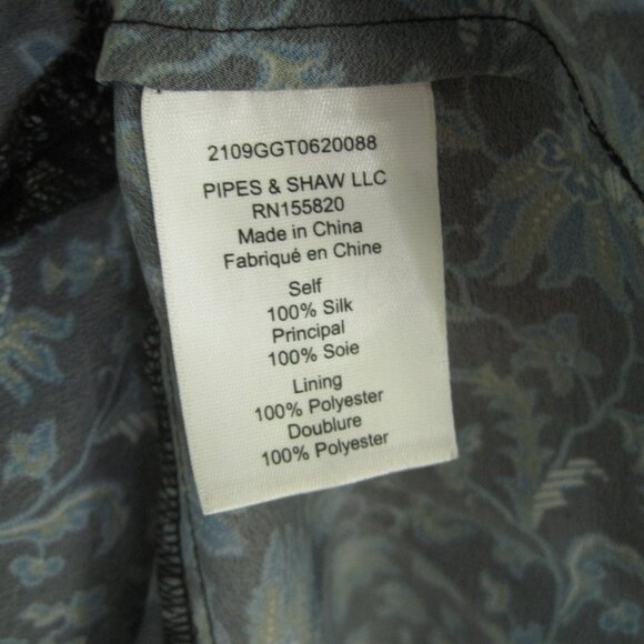 Veronica Beard Rosalia Mini Paisley Dress Size 2 Ruched Silk Blue Black Floral - Picture 5 of 7